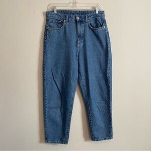 H&M Mom Jeans Denim Loose Size 10 High Waist Ankle Length